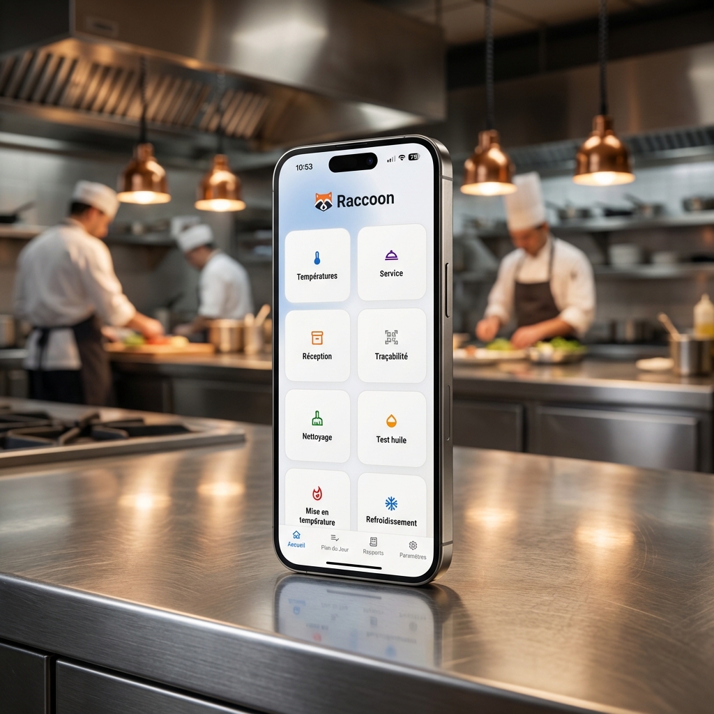 Raccoon HACCP Home Screen